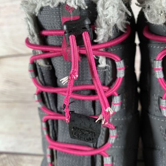 Columbia Rope Tow III Toddler Girls Size 2 Insulated Snow Boots Gray - Picture 2 of 11